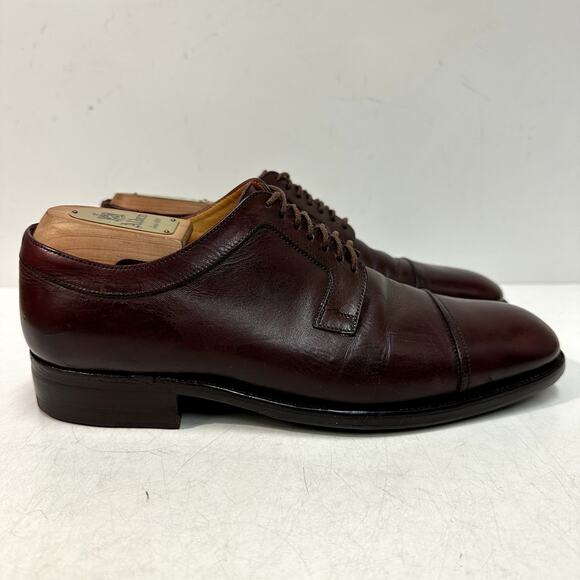 FULLY RESOLED J.M. Weston Cap Toe Derby Burgundy Calf Made France UK 6 / US 7 D main image 7